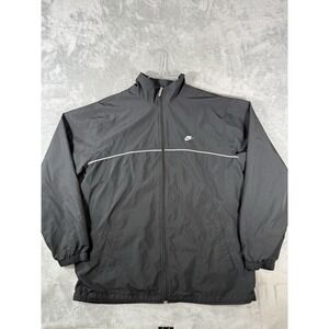 Nike Jacket Men's XL Black Lined Full Zip Nylon Blend